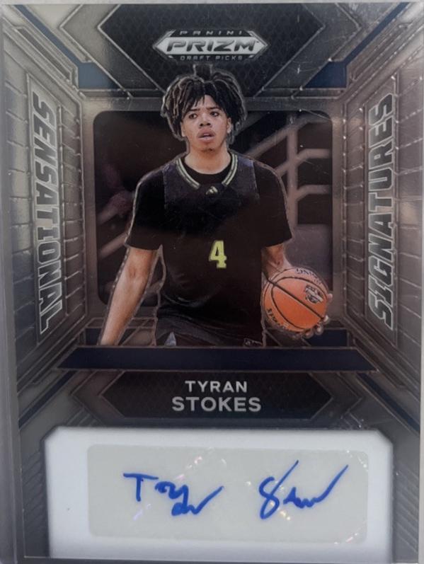 Tyran Stokes #SS-TSK Basketball Cards 2024 Panini Prizm Draft Picks Sensational Signatures
