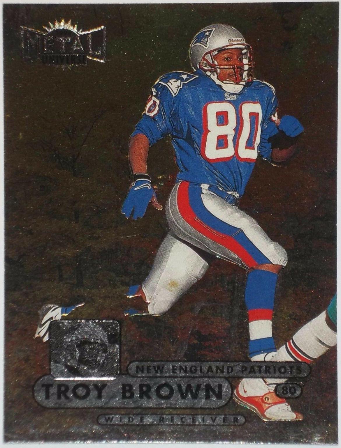 Troy Brown #5 Football Cards 1998 Metal Universe