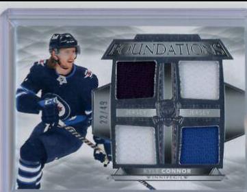 Kyle Connor #F-KC Hockey Cards 2021 Upper Deck The Cup Foundations Quad Jersey