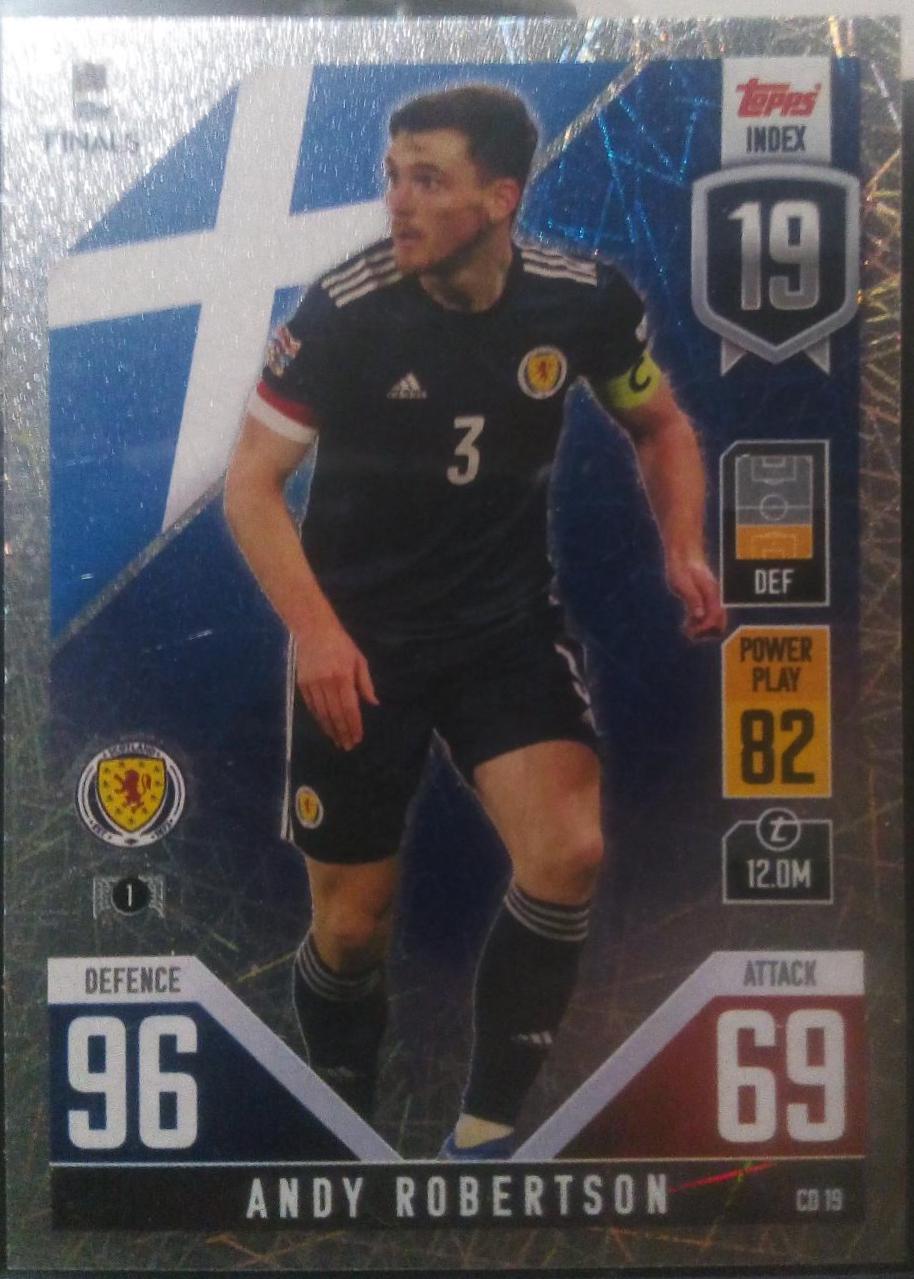 Andy Robertson #CD19 Soccer Cards 2022 Topps Match Attax 101 Road to UEFA Nations League Finals