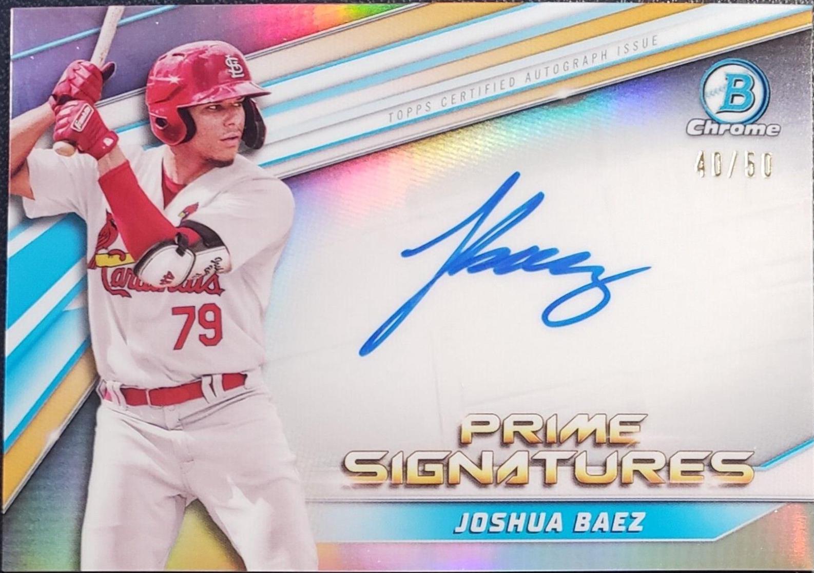 Joshua Baez #PCS-JB Baseball Cards 2022 Bowman Chrome Prime Signatures