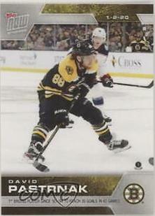 David Pastrnak #124 Hockey Cards 2019 Topps Now NHL Stickers