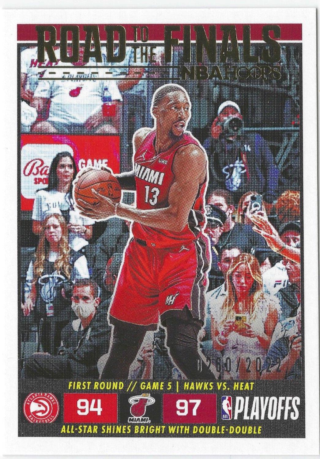 Bam Adebayo #35 Basketball Cards 2022 Panini Hoops Road to the Finals