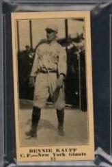 Bennie Kauff #92 1916 Famous & Barr Co Baseball