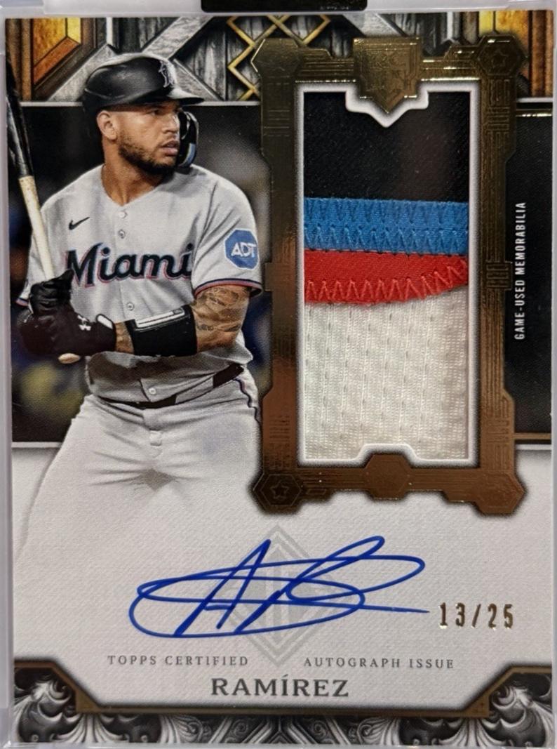 Agustin Ramirez #RSPA-AR 2025 Topps Transcendent Rookie Showcase Patch Autograph Baseball