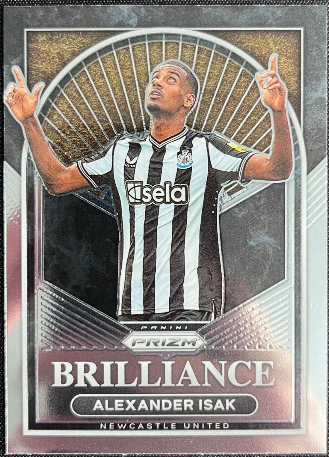 Alexander Isak #4 Soccer Cards 2023 Panini Prizm Premier League Brilliance