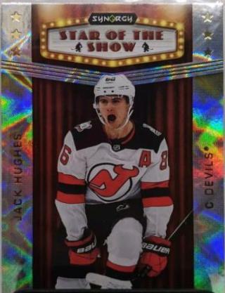 Jack Hughes #SOS-5 Hockey Cards 2023 Upper Deck Synergy Star of the Show