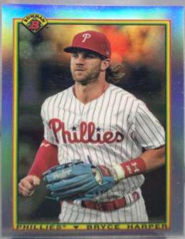 Bryce Harper #90BBH Baseball Cards 2020 Bowman Chrome 1990