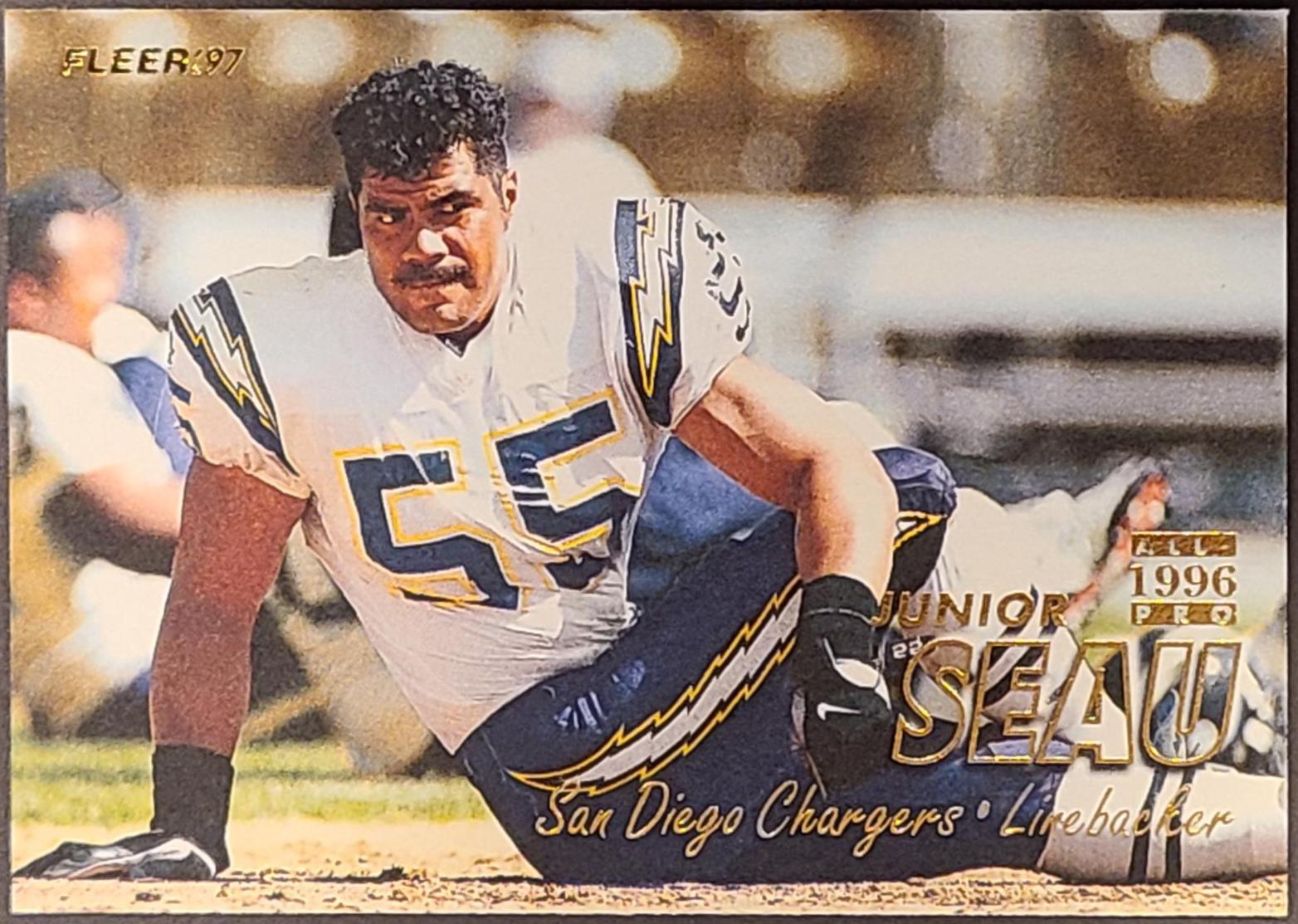 Junior Seau #27 Football Cards 1997 Fleer