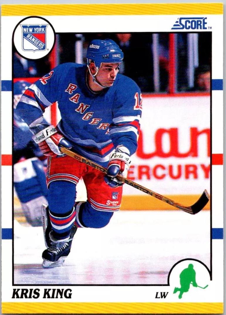 Kris King #76T Hockey Cards 1990 Score Rookie Traded