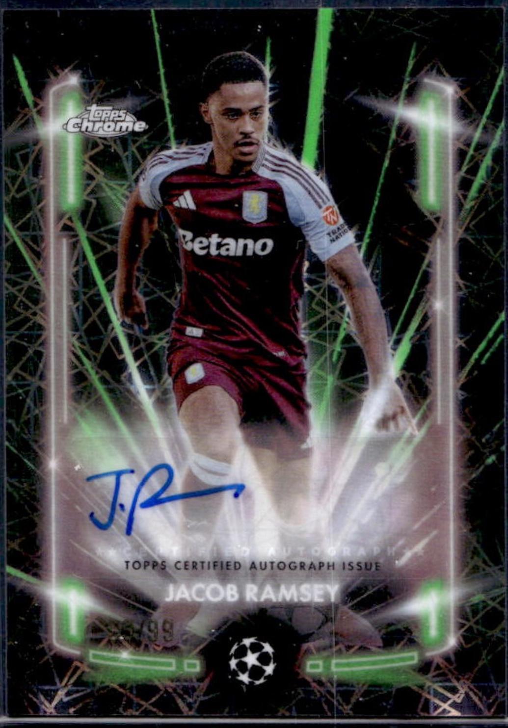 Jacob Ramsey [Neon Green] #BLA-JR Prices | 2024 Topps Chrome UEFA Black ...
