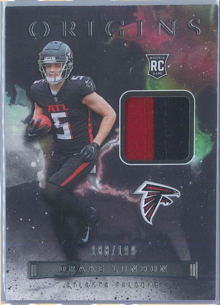 Drake London #ROP-DLO Football Cards 2022 Panini Origins Rookie Patches