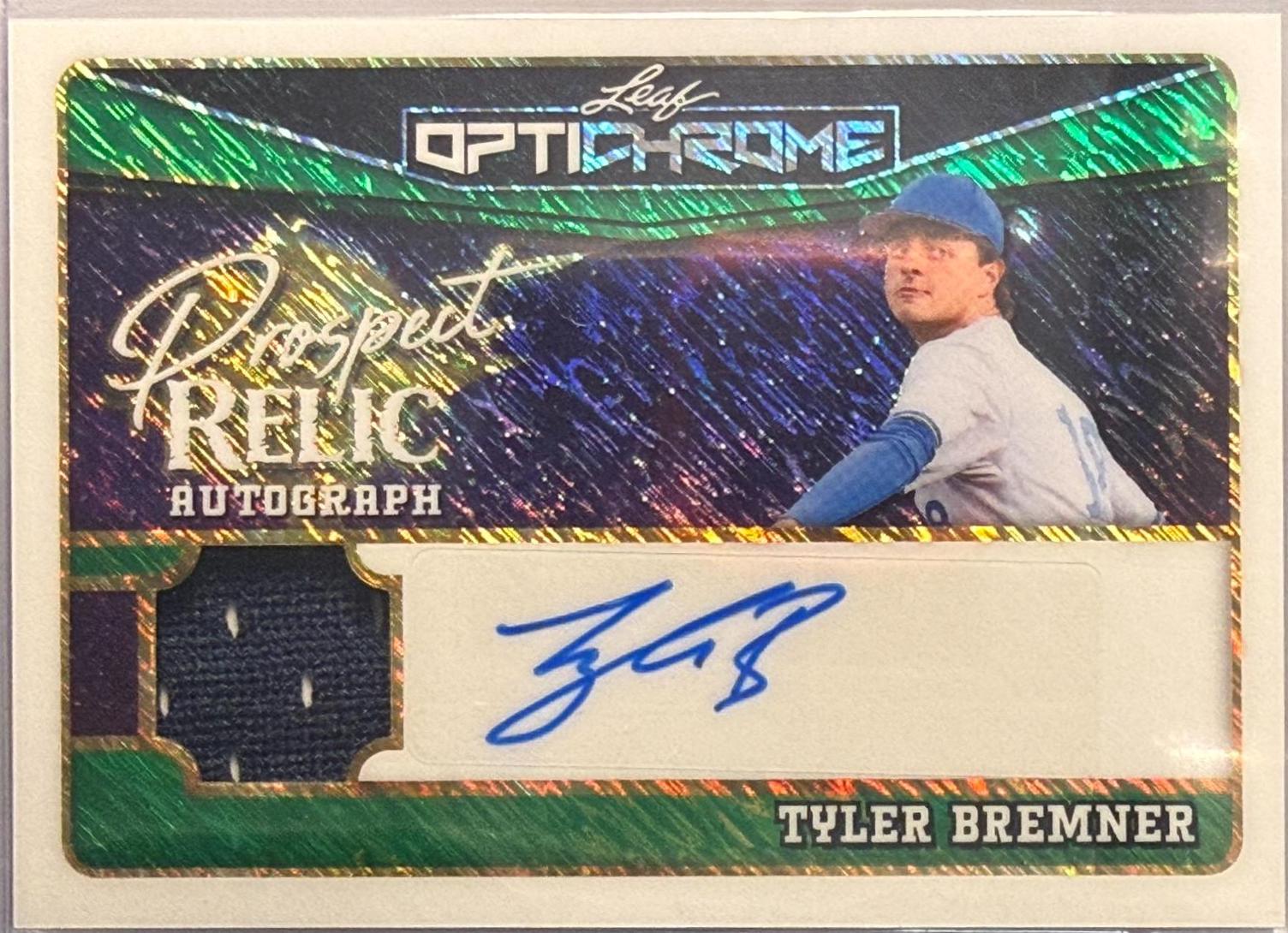 Tyler Bremner #PR-TB2 2025 Leaf Optichrome Prospect Relic Autograph Baseball