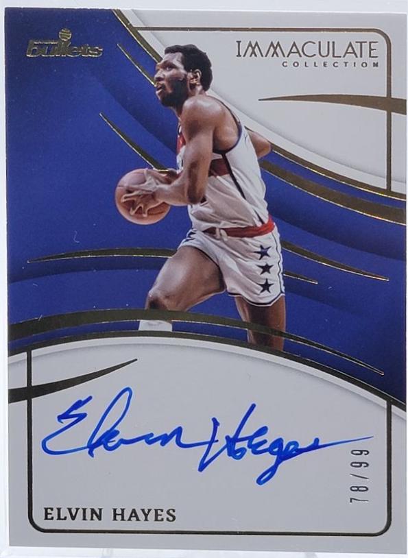 Elvin Hayes #15 Basketball Cards 2023 Panini Immaculate Signature