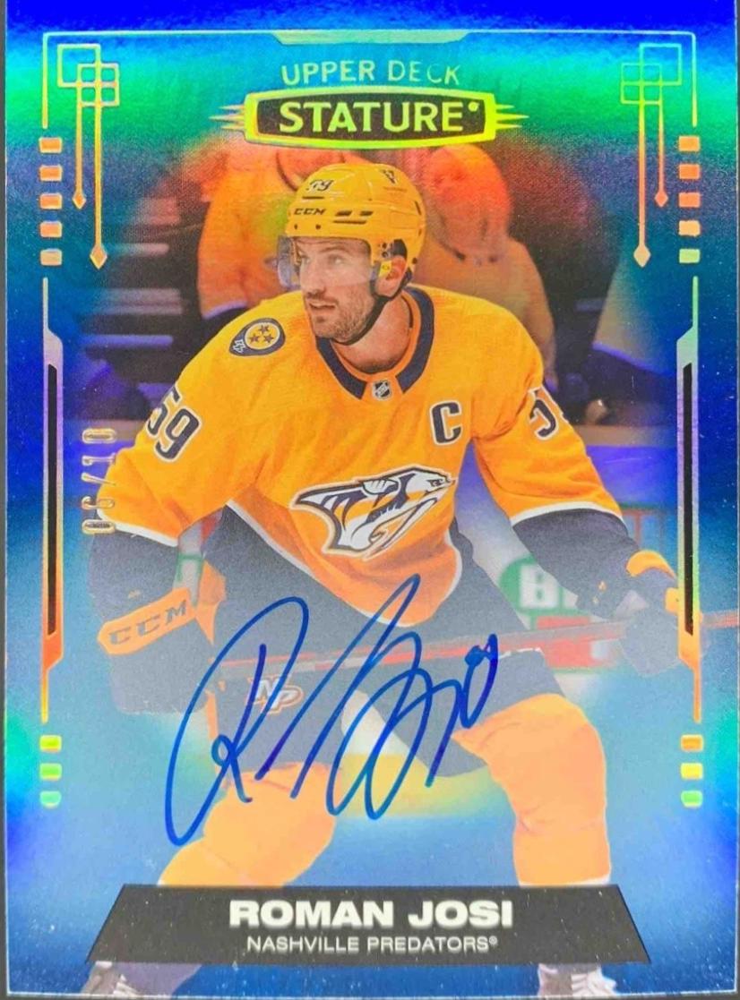Roman Josi #77 2024 Upper Deck Stature 2021 Update Autograph Hockey