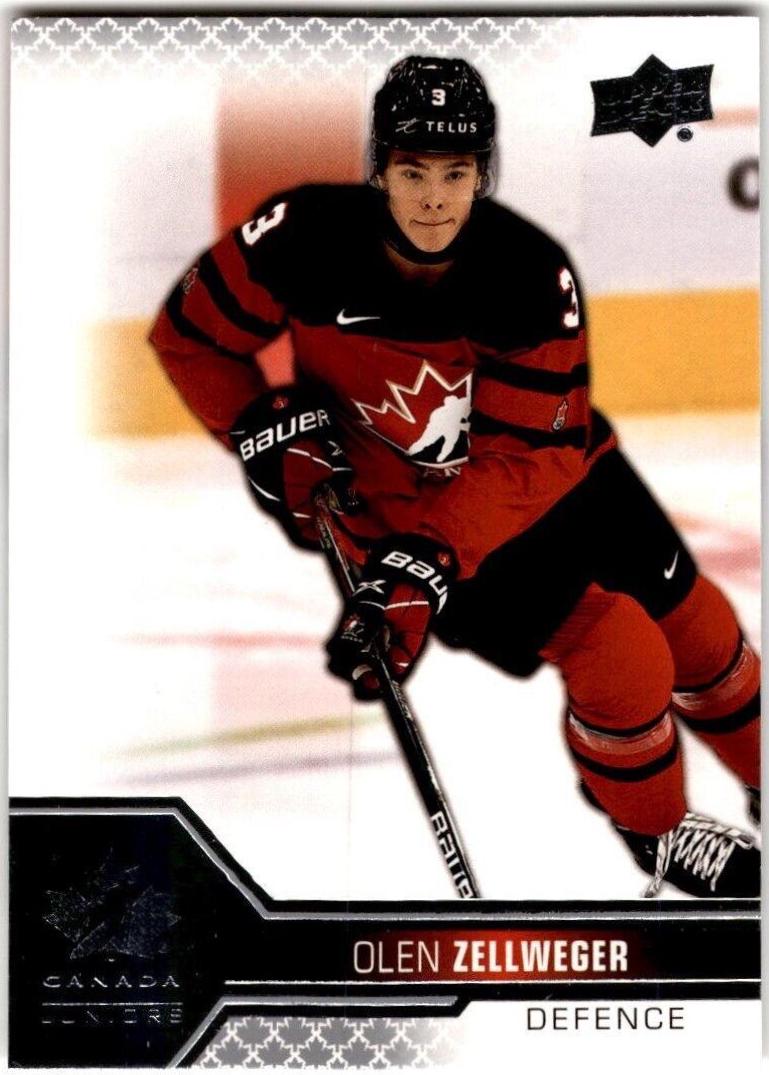 Olen Zellweger #6 2022 Upper Deck Team Canada Juniors Hockey