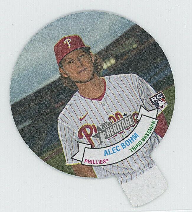 Alec Bohm #8 Baseball Cards 2021 Topps Heritage 1972 Candy Lids