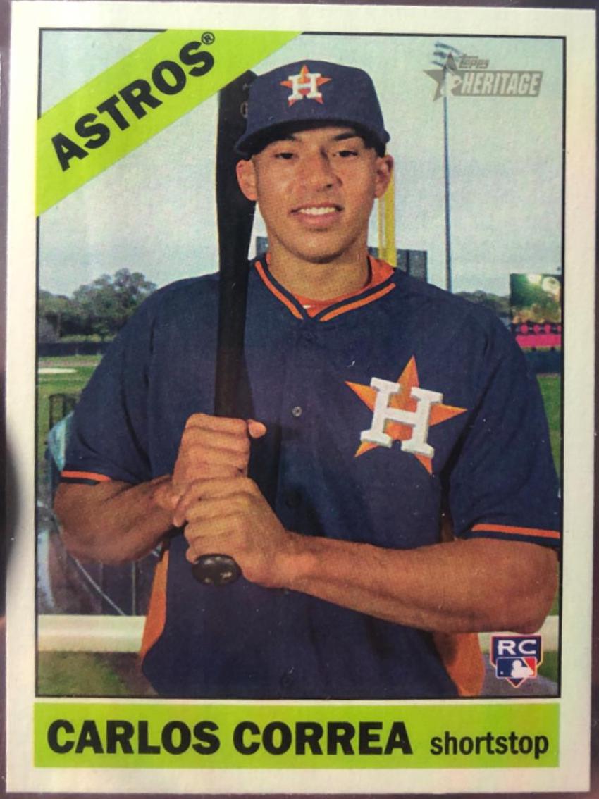 Carlos Correa #563A Baseball Cards 2015 Topps Heritage