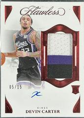 Devin Carter [Ruby] #22 Basketball Cards 2024 Panini Flawless Vertical Patch Autograph Prices