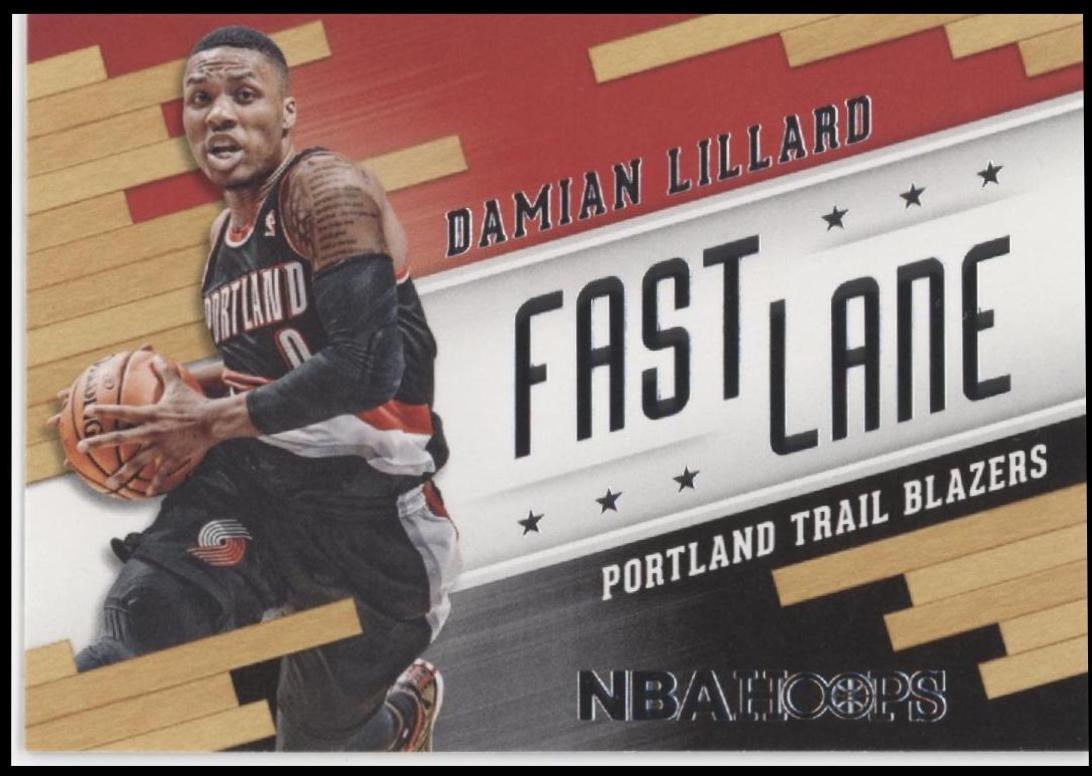 Damian Lillard #9 Basketball Cards 2014 Panini Hoops Fast Lane