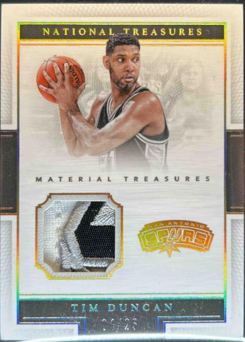 Tim Duncan #4 Basketball Cards 2015 Panini National Treasures