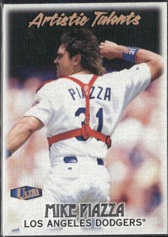Mike Piazza #9AT Baseball Cards 1998 Ultra Artistic Talents