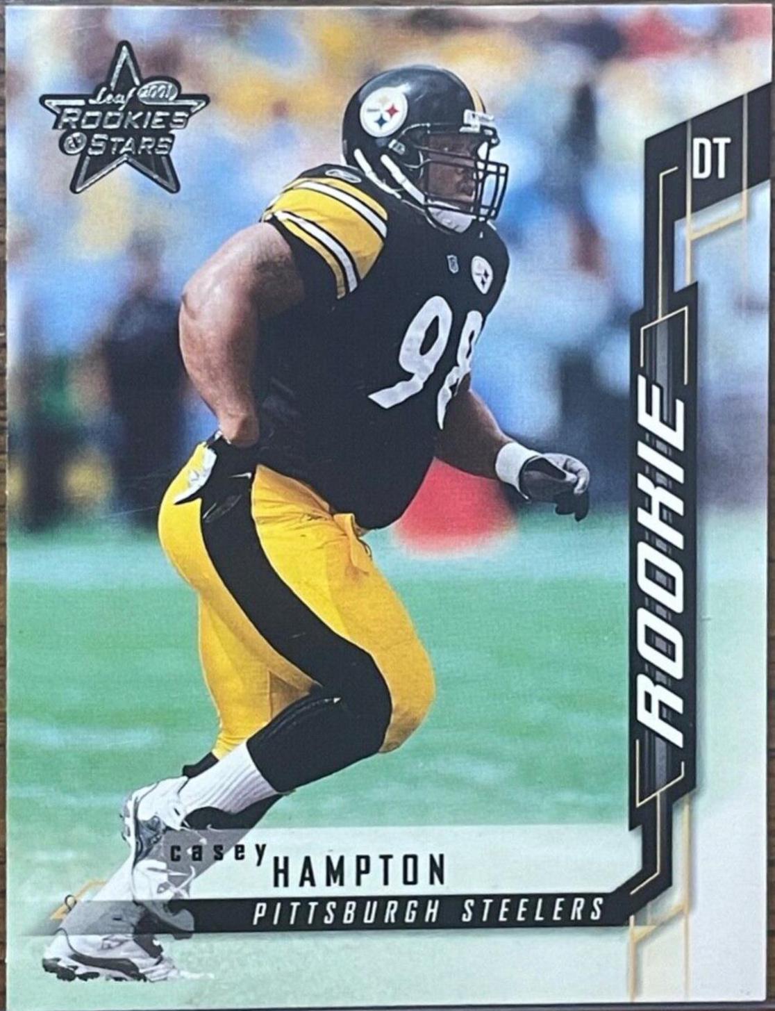 Casey Hampton #277 Football Cards 2001 Leaf Rookies & Stars