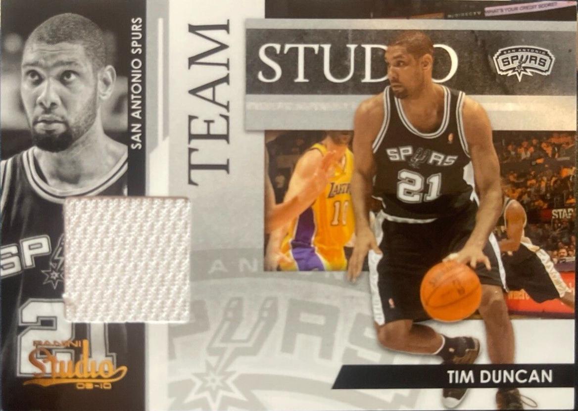 Tim Duncan #3 Basketball Cards 2009 Panini Studio Team Studio