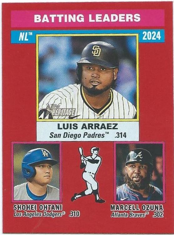 Luis Arraez / Marcell Ozuna / Shohei Ohtani [Red Border] #191