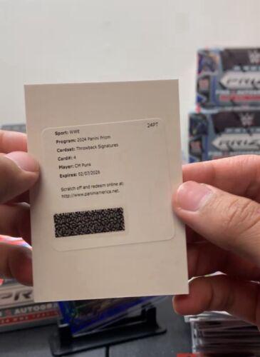 CM Punk #4 Wrestling Cards 2024 Panini Prizm WWE Throwback Signatures
