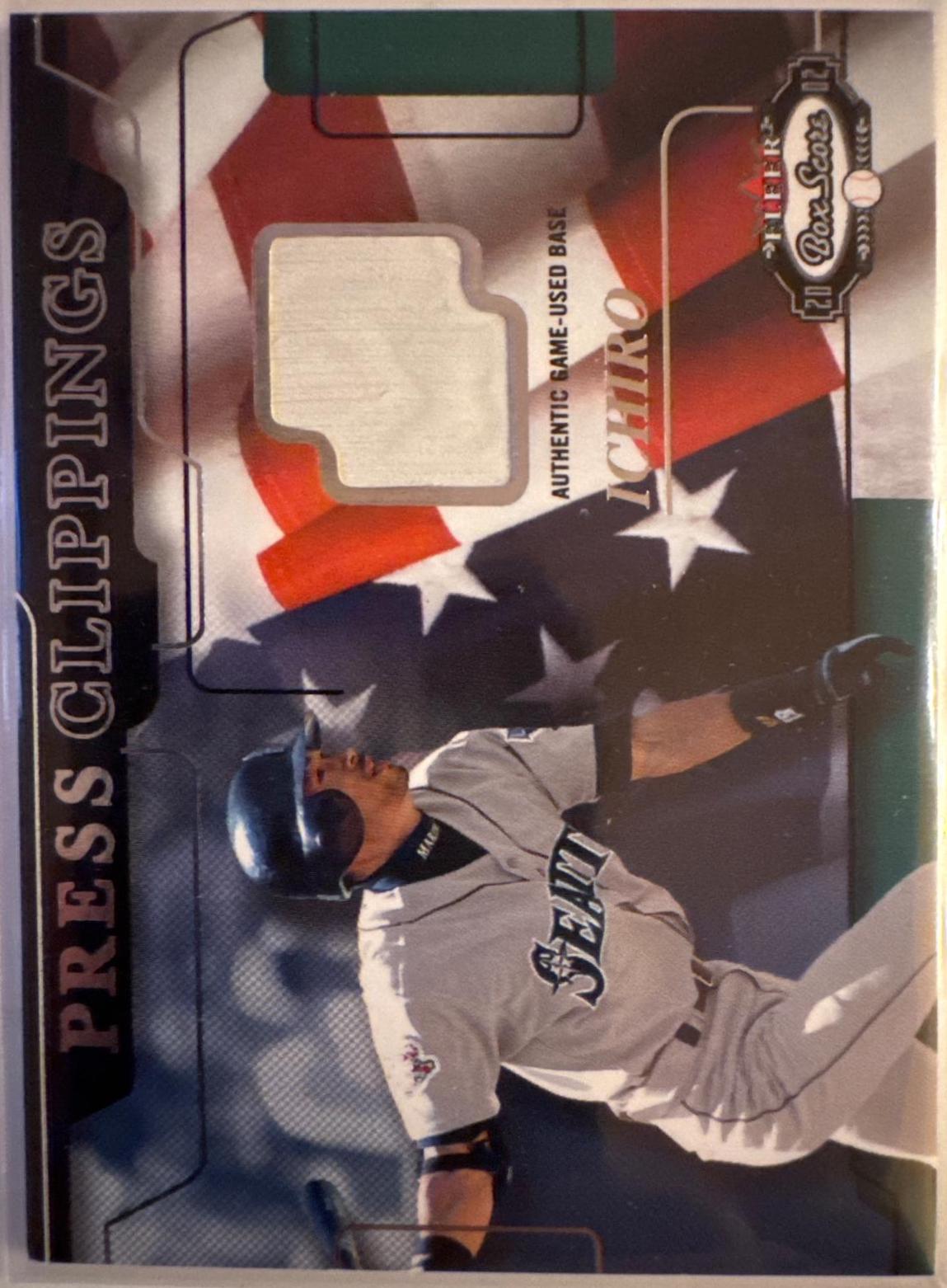 Ichiro Suzuki Baseball Cards 2002 Fleer Box Score Press Clippings