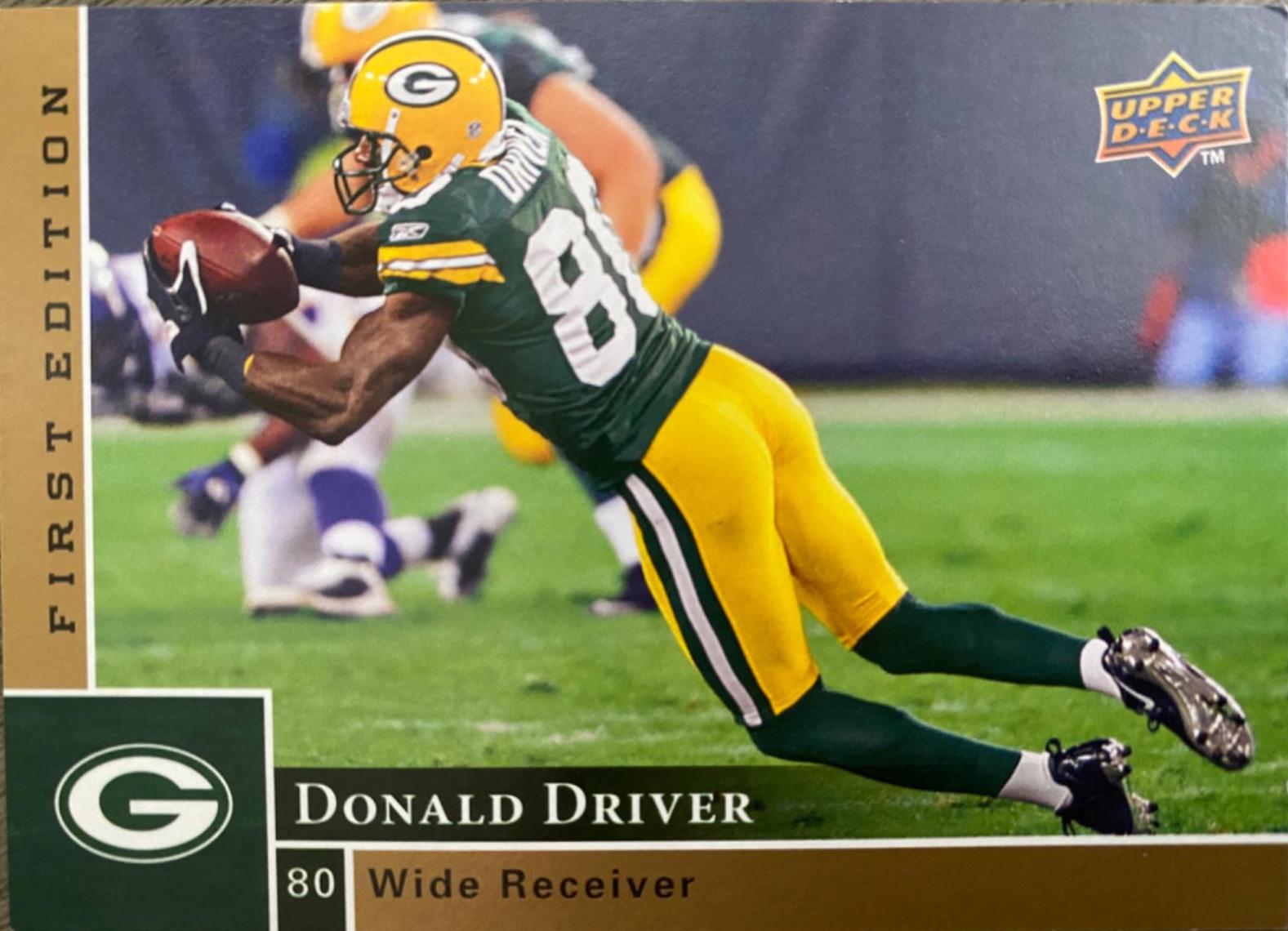 Donald Driver #55 Football Cards 2009 Upper Deck First Edition