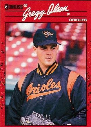 Gregg Olson #377 Baseball Cards 1990 Donruss