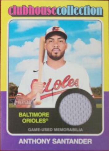Anthony Santander #CCR-ASA Baseball Cards 2024 Topps Heritage Clubhouse Collection Relic