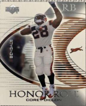 Corey Dillon #1 Football Cards 2003 Upper Deck Honor Roll