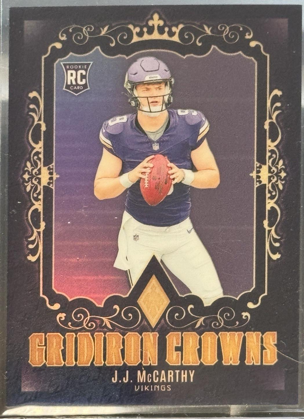 J.J. McCarthy #3 Football Cards 2024 Panini Phoenix Gridiron Crowns