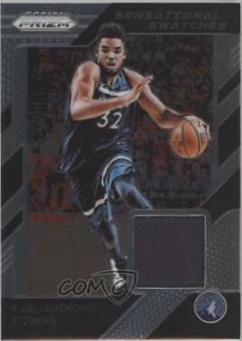 Karl Anthony Towns #15 Basketball Cards 2018 Panini Prizm Sensational Swatches