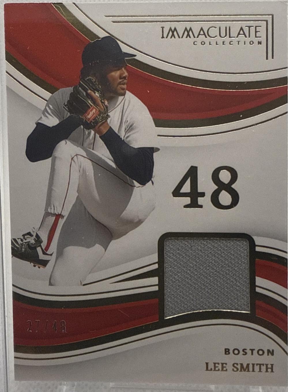 Lee Smith #7 Baseball Cards 2023 Panini Immaculate Jersey Numbers Materials