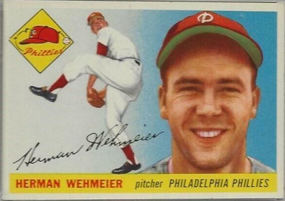 Herman Wehmeier #29 Baseball Cards 1955 Topps