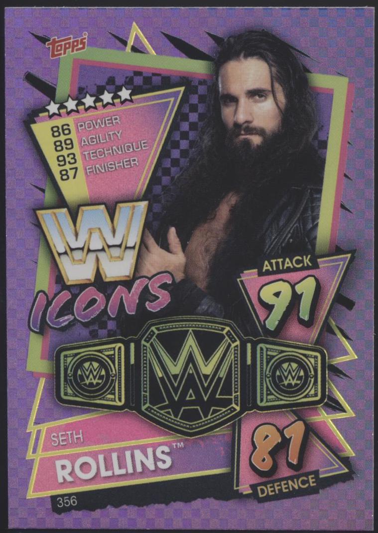 Seth Rollins #356 Wrestling Cards 2021 Topps Slam Attax WWE