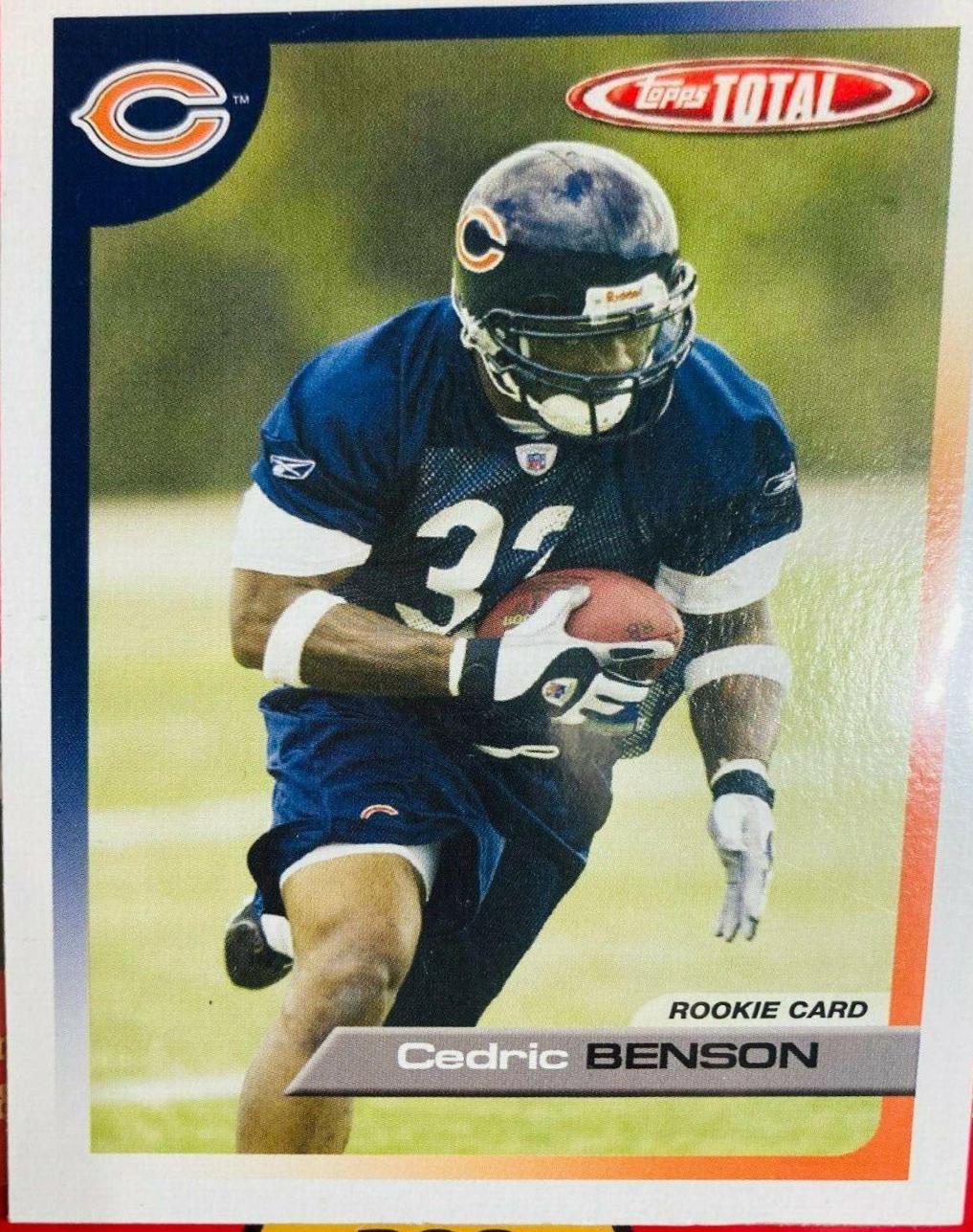 Cedric Benson #510 Football Cards 2005 Topps Total