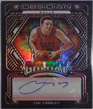 Luc Longley #GA-LLU Basketball Cards 2021 Panini Obsidian Galaxy Autographs