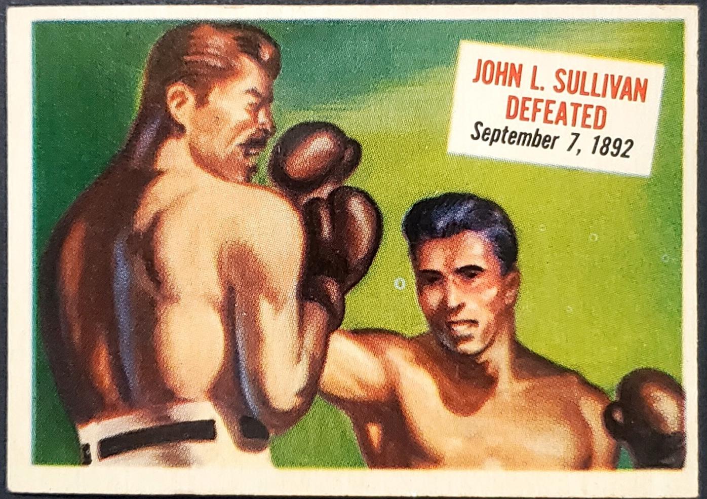 John L Sullivan Defeated #71 Boxing Cards 1954 Topps Scoop