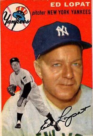 Ed Lopat #5 Baseball Cards 1954 Topps