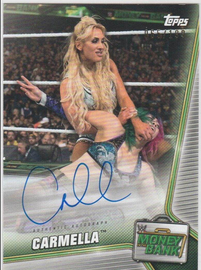 Carmella #A-CM Wrestling Cards 2019 Topps WWE Money in the Bank Autographs
