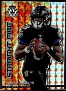 Lamar Jackson #SF6 Football Cards 2021 Panini Mosaic Straight Fire