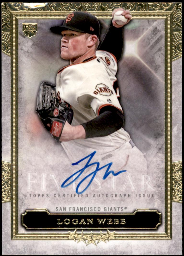 Logan Webb #FSA-LW Baseball Cards 2020 Topps Five Star Autographs