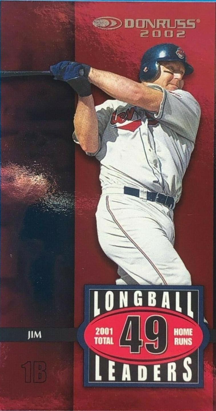 Jim Thome #LL7 Baseball Cards 2002 Donruss Long Ball Leaders