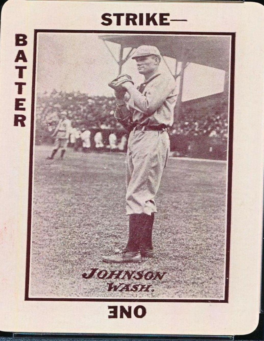 Walter Johnson Baseball Cards 1913 National Game
