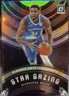 Giannis Antetokounmpo #1 Basketball Cards 2022 Panini Donruss Optic Star Gazing